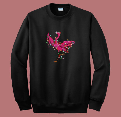 Flamingo Light Santa Summer Sweatshirt