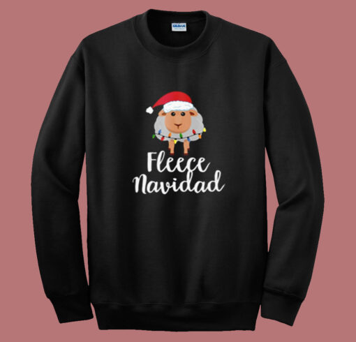 Fleece Navidad Sheep Face Santa Summer Sweatshirt