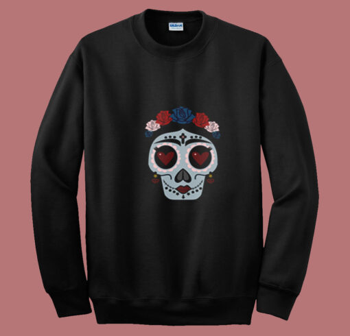 Flower Hearts Sugar Skull Summer Sweatshirt