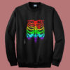 Funny Spook Skeleton Rib Cage Torso Summer Sweatshirt