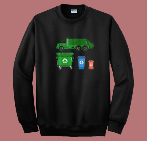 Garbage Truck With Dumpster Summer Sweatshirt