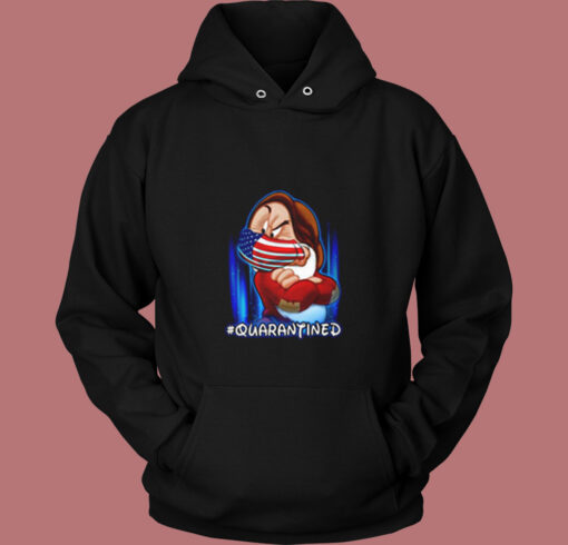 Grumpy Dwarf American Flag Face Mask Vintage Hoodie