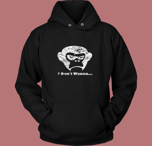 Grumpy Monkey Face Vintage Hoodie