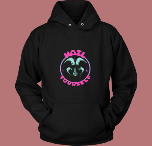 Hail Yourself Cute Pink And Blue Goat Baphomet Vintage Hoodie