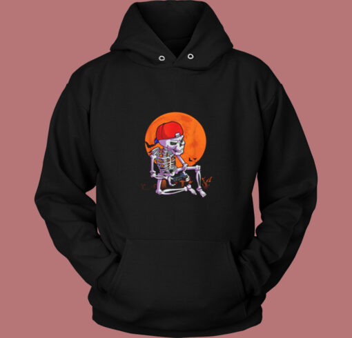 Halloween Boys Gamer Skeleton Vintage Hoodie