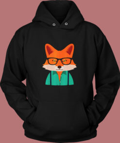 Hipster Fox Vintage Hoodie