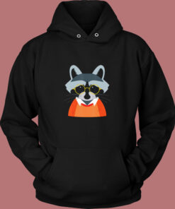 Hipster Raccoon Vintage Hoodie