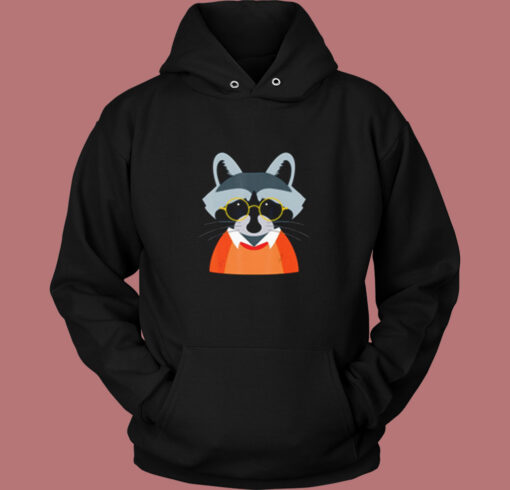 Hipster Raccoon Vintage Hoodie