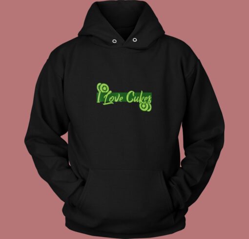 I Love Cukes Vintage Hoodie