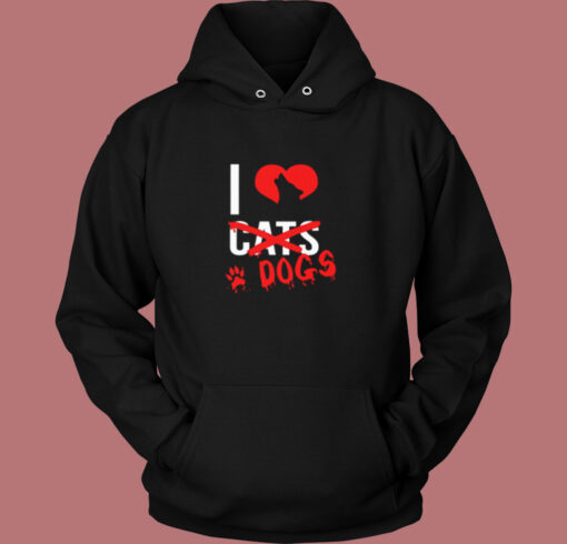 I Love Dogs Vintage Hoodie