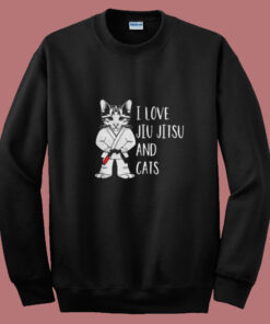 I Love Jiu Jitsu And Cats Summer Sweatshirt