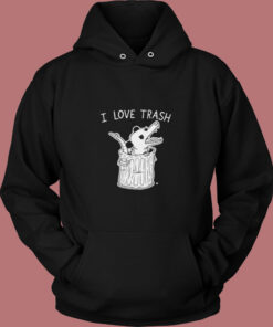 I Love Trash Possum Vintage Hoodie