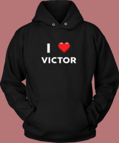 I Love Victor Vintage Hoodie