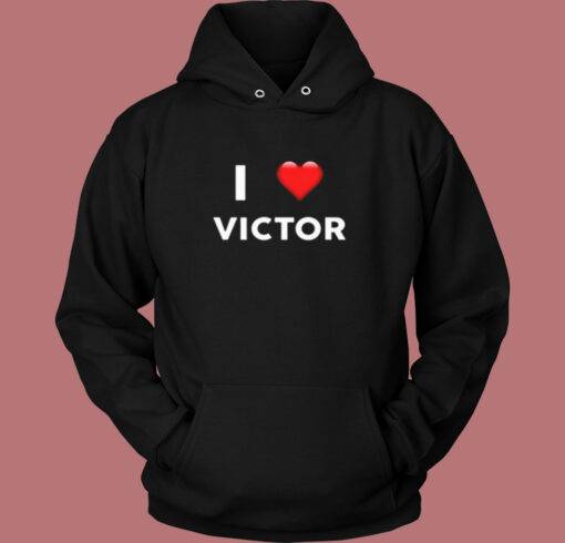 I Love Victor Vintage Hoodie