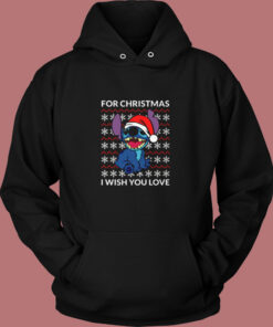 I Wish You Love Lilo And Stitch Christmas Vintage Hoodie