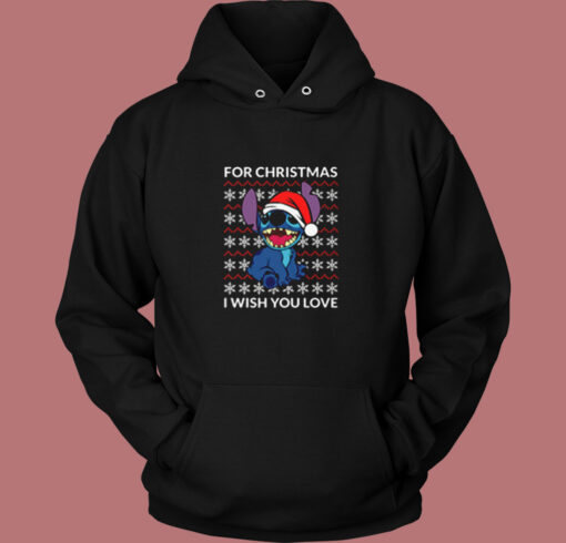 I Wish You Love Lilo And Stitch Christmas Vintage Hoodie