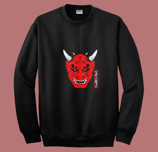 Japanese Demons Face Devil Harajuku Aesthetic Summer Sweatshirt