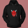 Japanese Demons Face Devil Harajuku Aesthetic Vintage Hoodie