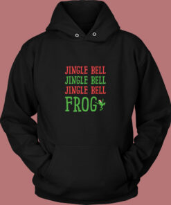 Jingle Bell Frog Funny Christmas Vintage Hoodie