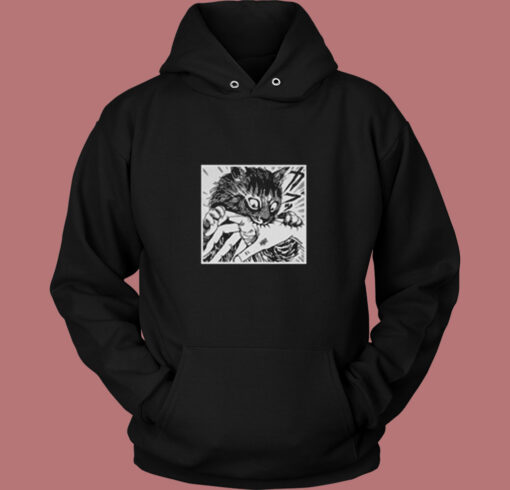 Junji Ito Cat Diary Anime Horror Vintage Hoodie