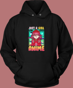 Just A Girl Who Loves Anime Vintage Hoodie