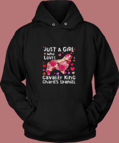 Just A Girl Who Loves Cavalier King Vintage Hoodie