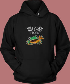 Just A Girl Who Loves Frogs Vintage Hoodie