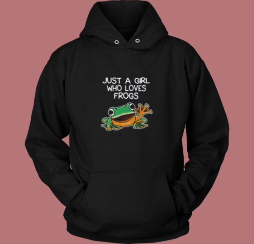 Just A Girl Who Loves Frogs Vintage Hoodie