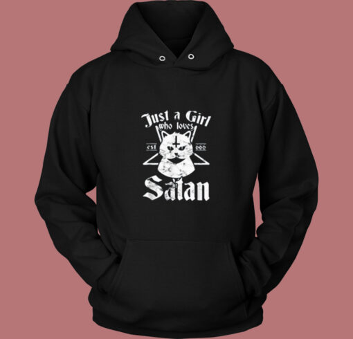 Just A Girl Who Loves Satan Vintage Hoodie