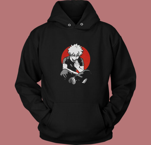 Katsuki Bakugo Eating Fries Vintage Hoodie