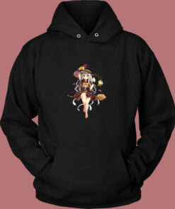 Kawaii Witch Anime Girl Vintage Hoodie