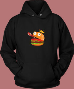 King Hamburger Drinking Tomato Sauce Vintage Hoodie