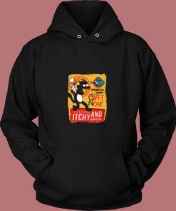 Le Chat Noir Cat Itchy & Scratchy Show Vintage Hoodie