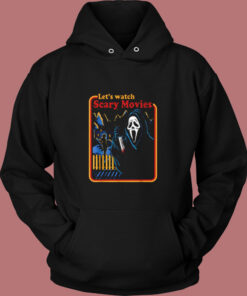 Let’s Watch Scary Horror Movies Vintage Hoodie