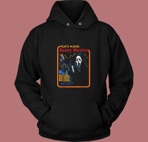 Let’s Watch Scary Horror Movies Vintage Hoodie