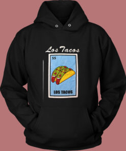 Los Tacos Loteria Mexican Bingo Vintage Hoodie