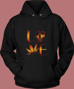 Love Weed Cannabis Vintage Hoodie