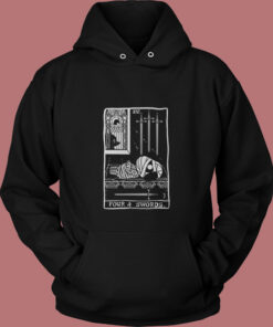 Lucky As Four Of Swords Vintage Hoodie