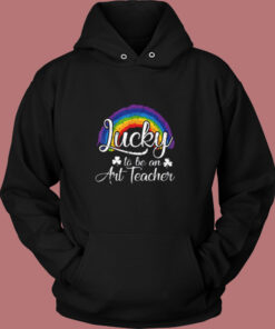 Lucky To Be An Art Teacher Vintage Hoodie