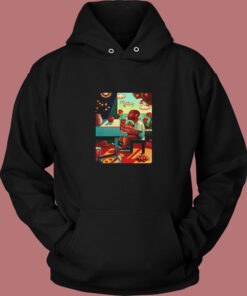 Mac Miller Piano Cartooon Cool Vintage Hoodie