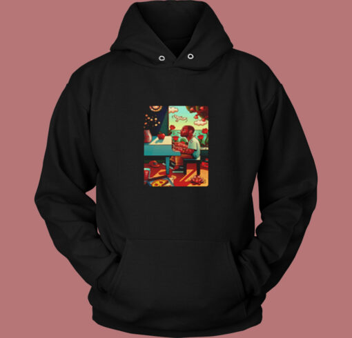 Mac Miller Piano Cartooon Cool Vintage Hoodie