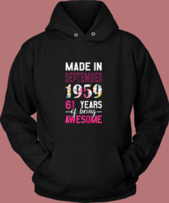 Made In September 1959 Vintage Hoodie