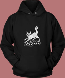 Magic Cat On Skulls Vintage Hoodie