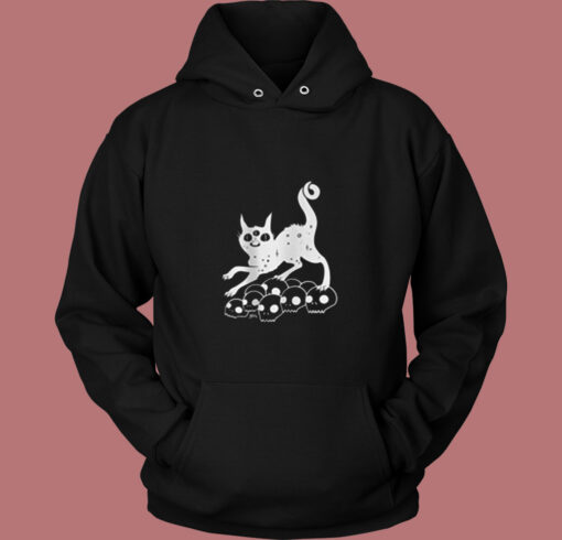 Magic Cat On Skulls Vintage Hoodie