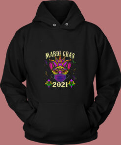 Mardi Gras 2021 Costume Mask Vintage Hoodie