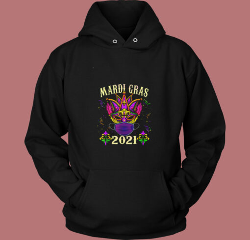 Mardi Gras 2021 Costume Mask Vintage Hoodie