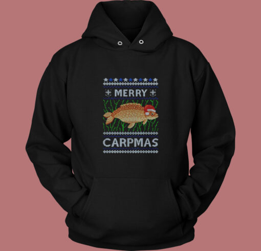 Merry Carpmas Carp Fish Christmas Ugly Vintage Hoodie