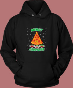 Merry Crustmas Christmas Pizza Vintage Hoodie