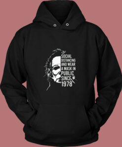 Michael Myers Halloween Social Distancing Vintage Hoodie