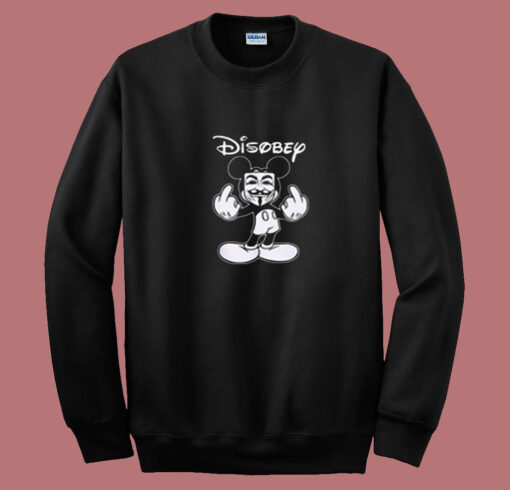 Mickey Mouse Disobey Anonymous Mask Summer Sweatshirt